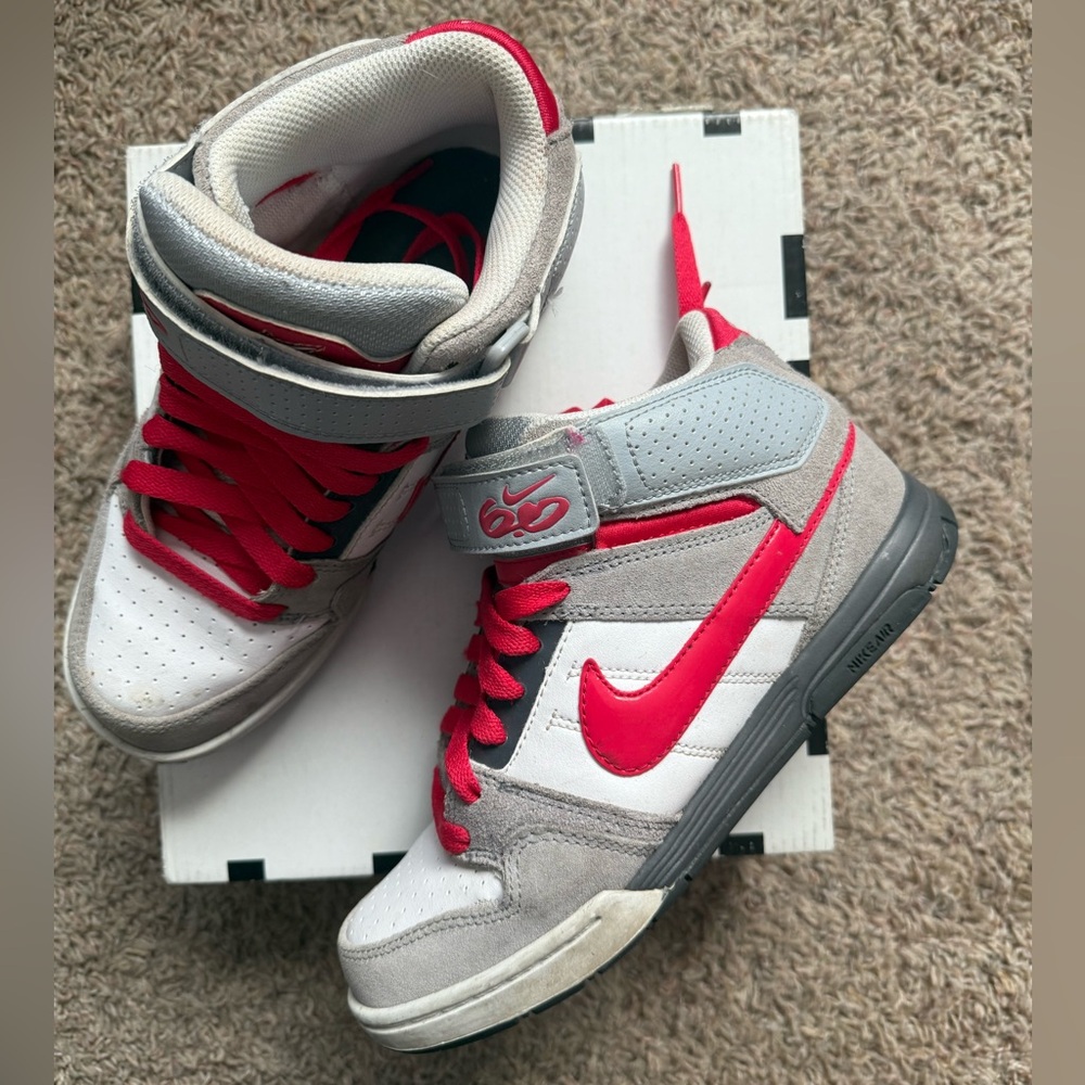 Nike 6.0 High-Top Sneakers with Red and Gray Accents